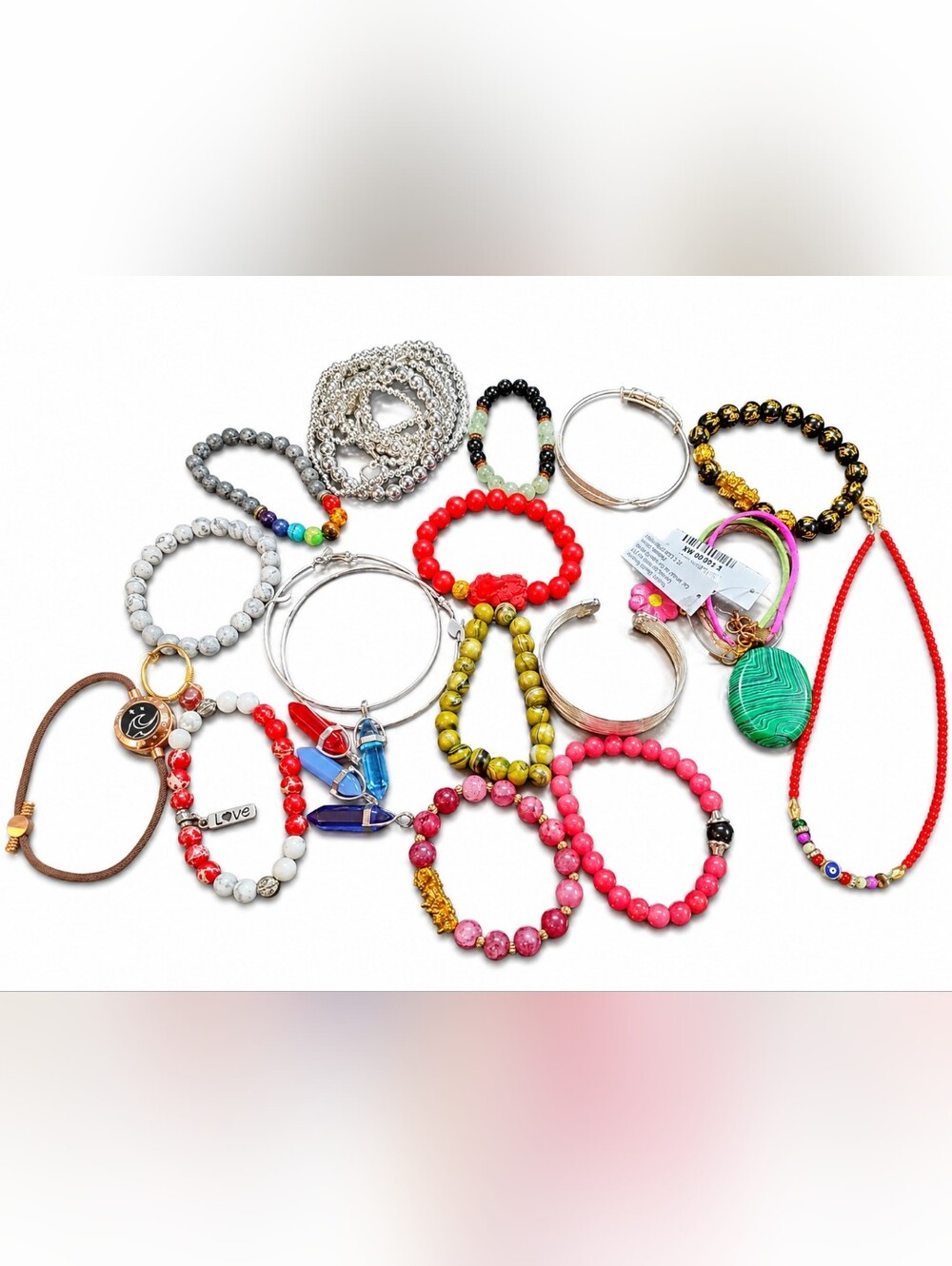 Colorful Mixed Bead Bracelets,Necklace, Pendants, Rub Stone, Earrings
